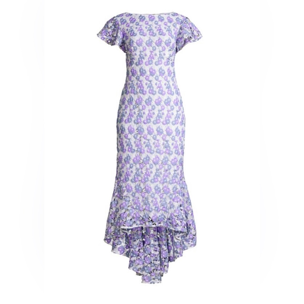 Shoshanna Genoveva Lace High-Low Women's Dress, 2, Periwinkle, NWT